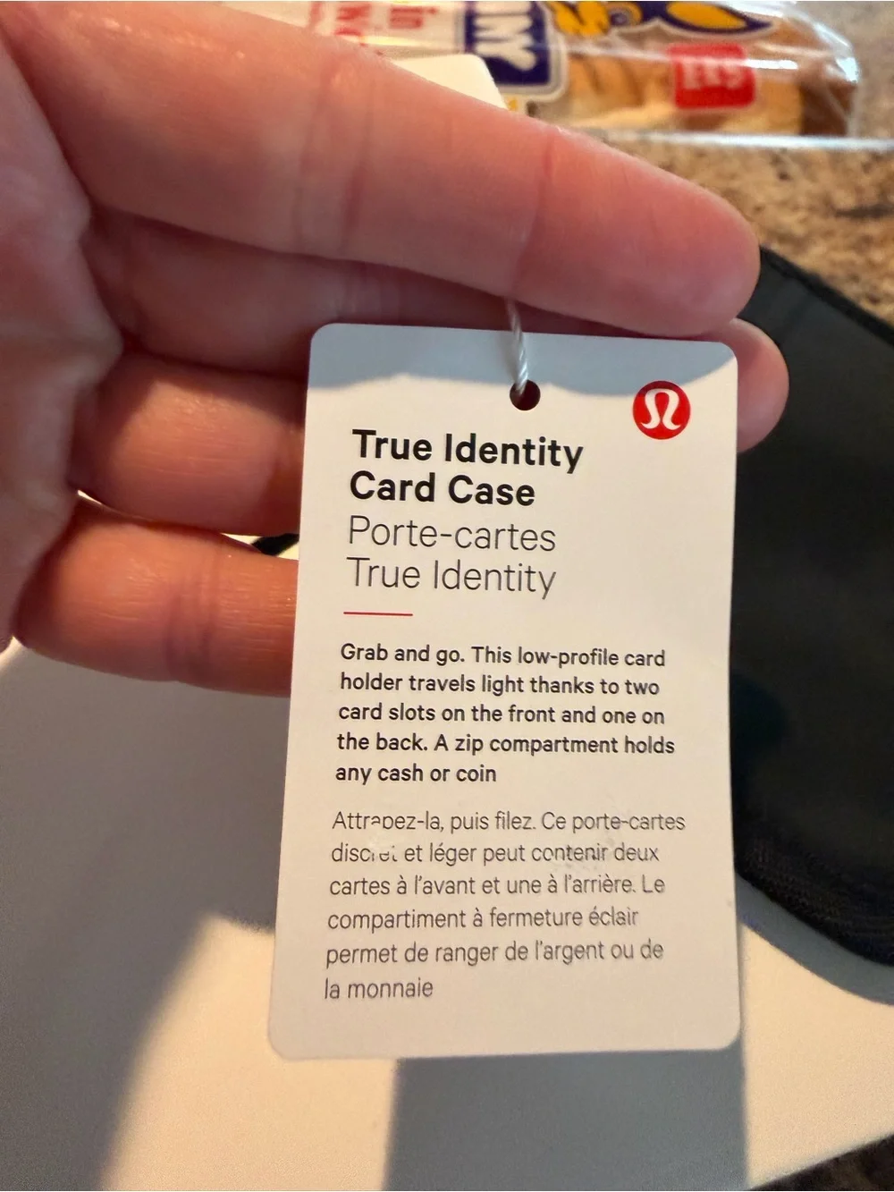 NWT Lululemon True Identity Card Case Black Zip Wallet